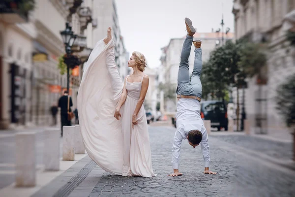 Dia do casamento em Budapeste — Fotografia de Stock