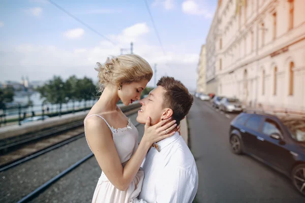 Giorno del matrimonio a Budapest — Foto Stock