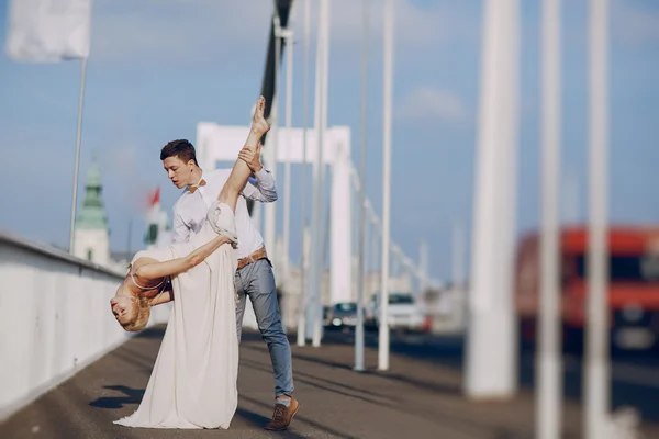 Hochzeitstag in Budapest — Stockfoto