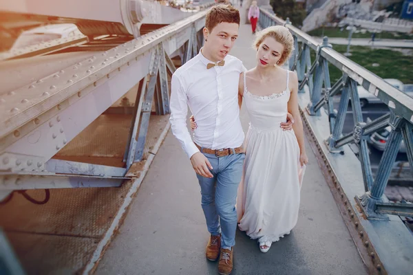 Dzień ślubu w Budapeszcie — Zdjęcie stockowe