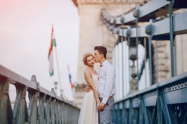 Wedding day in Budapest — Stock Photo, Image