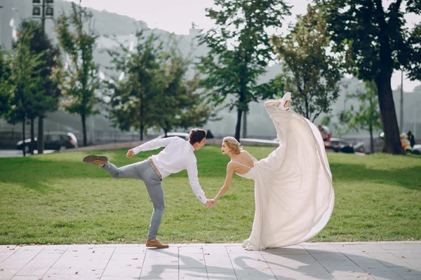 Dia do casamento em Budapeste — Fotografia de Stock