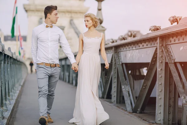 Dia do casamento em Budapeste — Fotografia de Stock