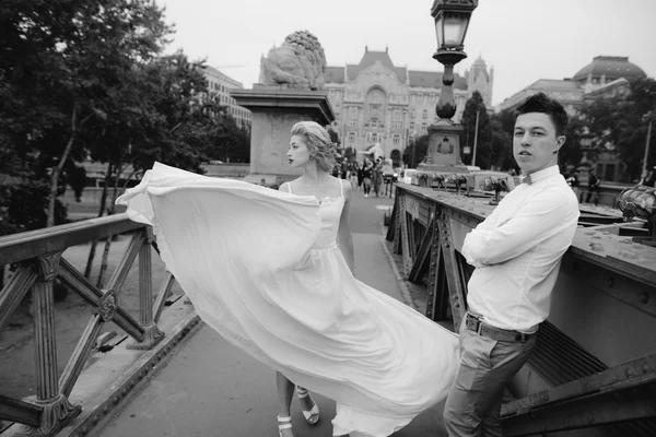 Dia do casamento em Budapeste — Fotografia de Stock