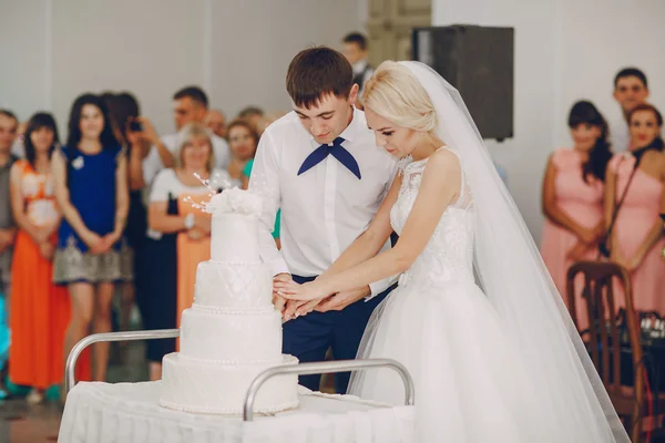 Beautiful young couple wedding — Stock Photo, Image