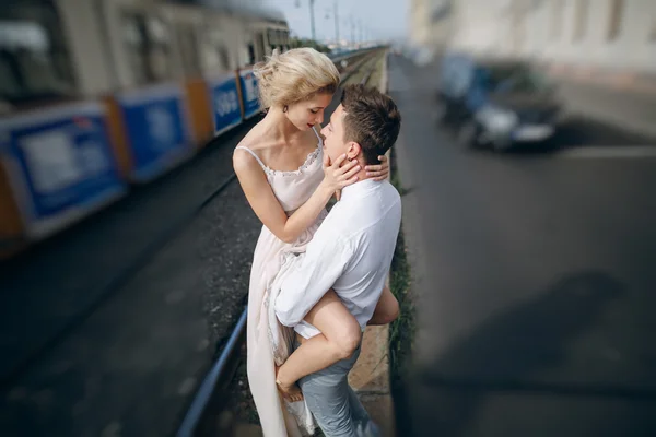 Hochzeitstag in Budapest — Stockfoto