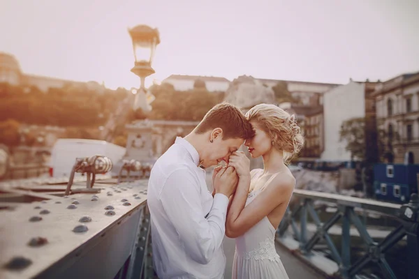 Hochzeitstag in Budapest — Stockfoto