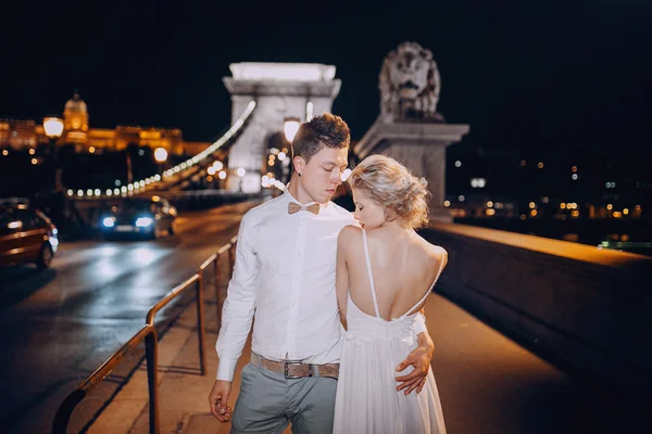 Wedding day in Budapest — Stock Photo, Image