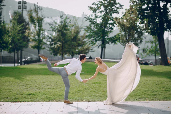 Hochzeitstag in Budapest — Stockfoto