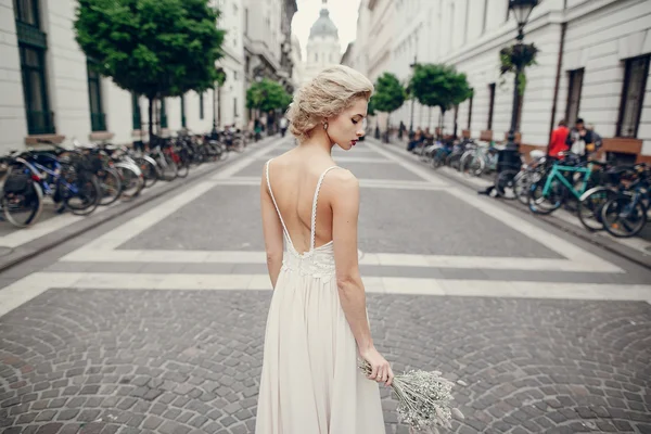 Wedding day in Budapest — Stock Photo, Image