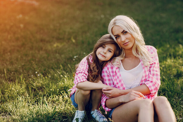 young family mother and daughter