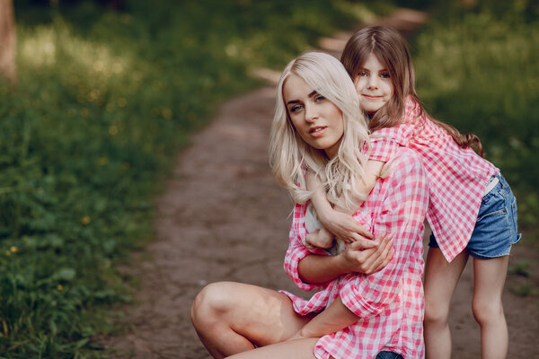 young family mother and daughter