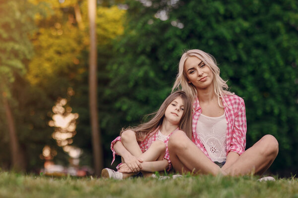young family mother and daughter
