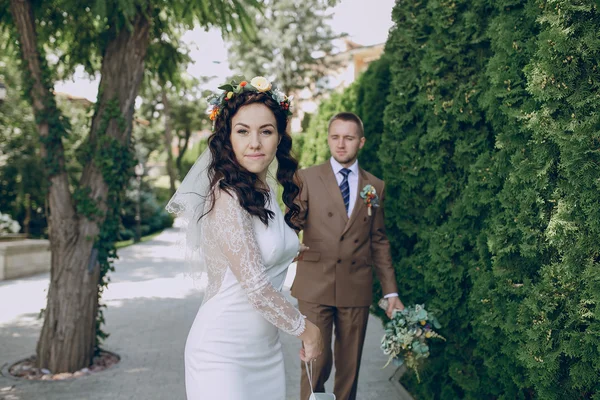 Dia ensolarado do casamento — Fotografia de Stock