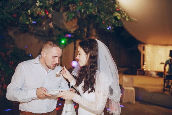 Cortar el pastel de boda — Foto de Stock