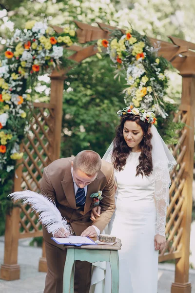 Arco ceremonia boda — Foto de Stock