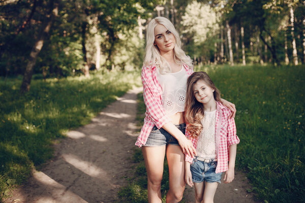 young family mother and daughter