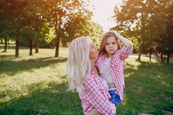 young family mother and daughter