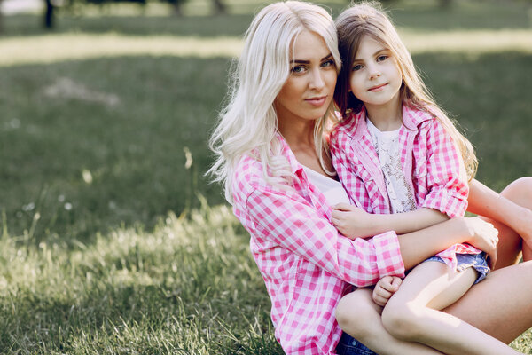 young family mother and daughter