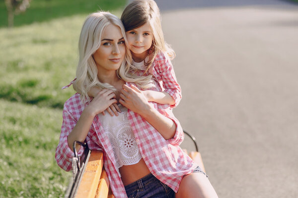 young family mother and daughter