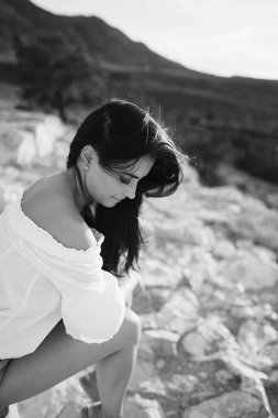 Arizona 'daki büyük kanyonu keşfeden kız.