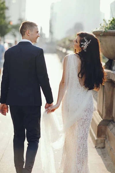 Casamento em uma cidade — Fotografia de Stock