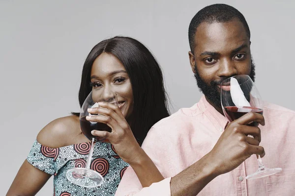 Close up portrait of a stylish african couple