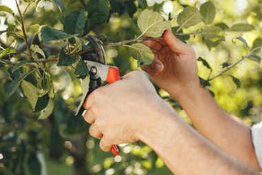 Genç adam önleyici kullanıyor.