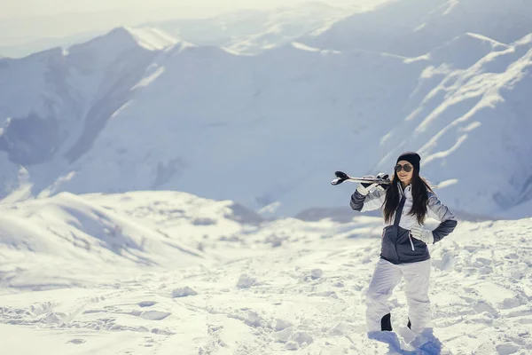 Colorado 'daki Gökyüzü Resort' unda bir kadın