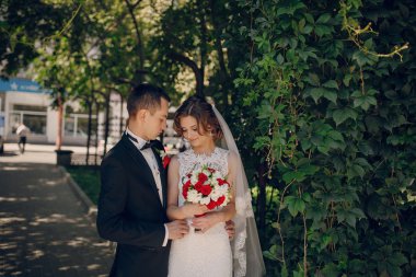 Düğün günü güzel Çift