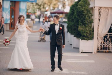 Düğün günü güzel Çift