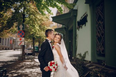 Düğün günü güzel Çift