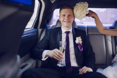 güzel sarışın Düğün çifti