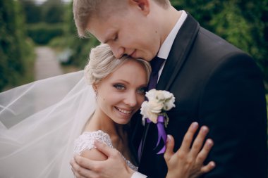 güzel sarışın Düğün çifti