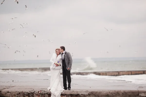 Mariage sur la plage en hiver — Photo