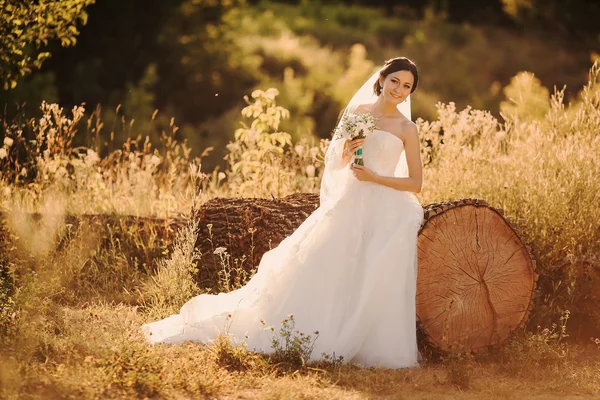 外の若い花嫁 — ストック写真