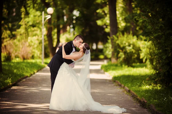 Giorno del matrimonio di moda — Foto Stock