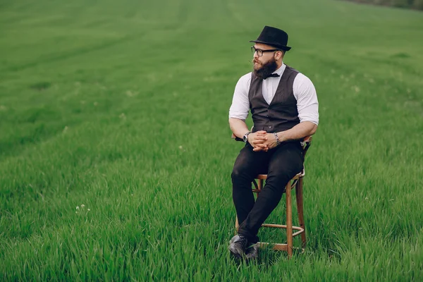 Lone bearded man — Stock Photo, Image