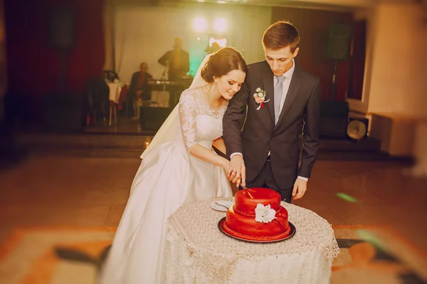 Pareja pastel de boda —  Fotos de Stock