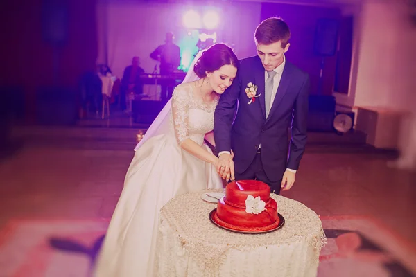 Tort weselny para — Zdjęcie stockowe