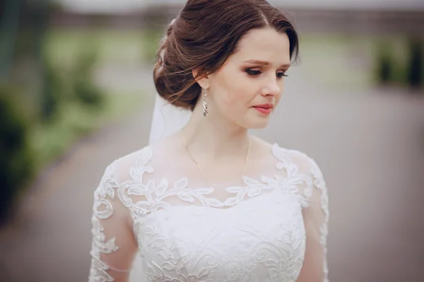 Bride poses for a photo — Stock Photo, Image