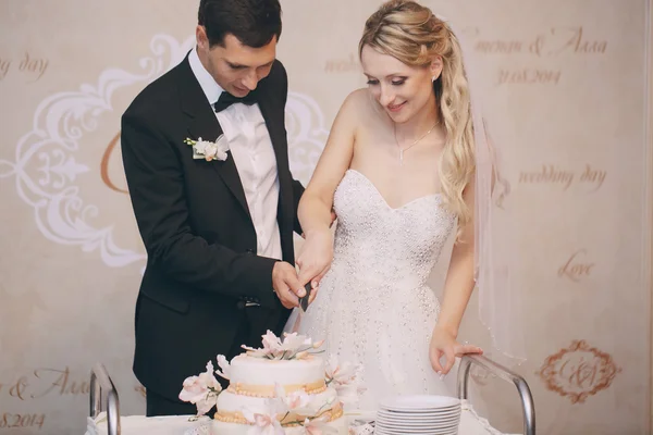 La novia en un restaurante — Foto de Stock