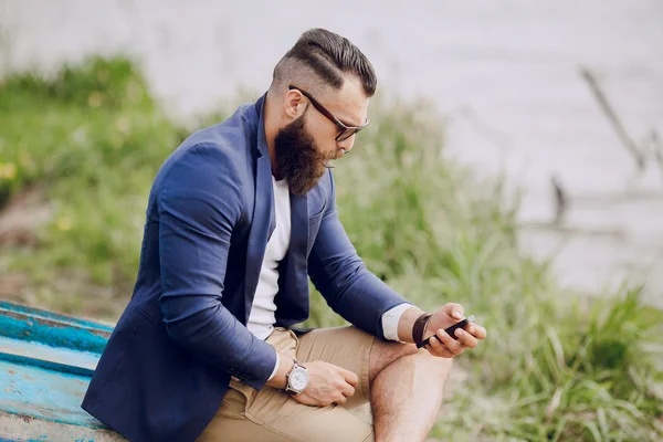 bearded man on the boat