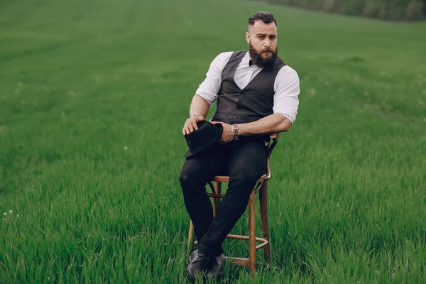 Lone bearded man — Stock Photo, Image