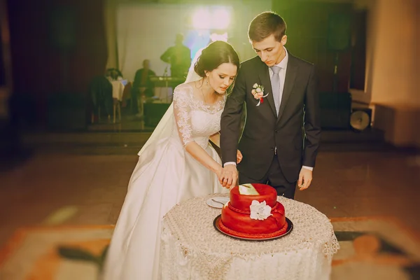Pareja pastel de boda —  Fotos de Stock