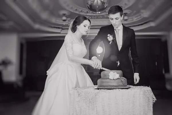 Casal bolo de casamento — Fotografia de Stock