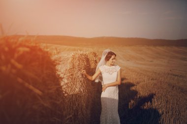 mutlu evlilik çift bir alanda