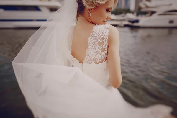 Wedding blond couple — Stock Photo, Image