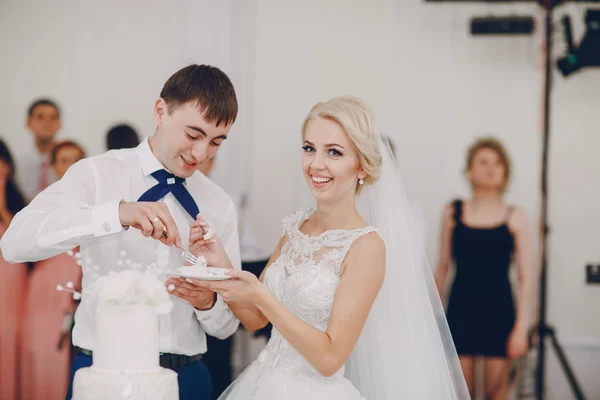 Mooie jonge paar bruiloft — Stockfoto