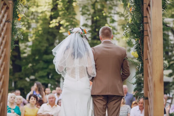 Svatební obřad oblouk — Stock fotografie